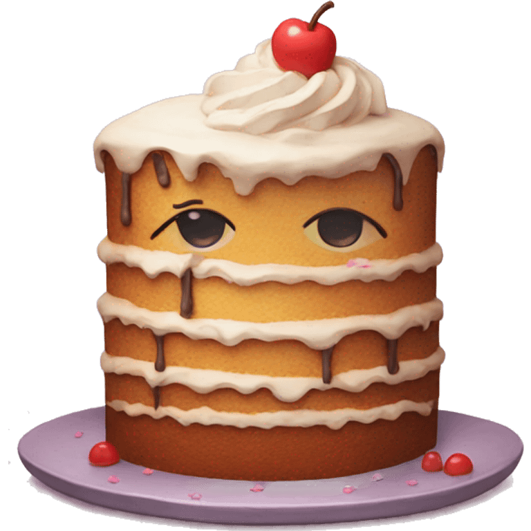 sad cake emoji