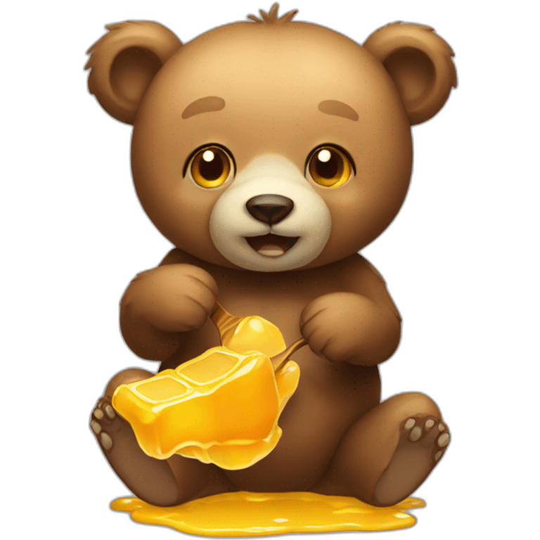 A bear that eats honey emoji