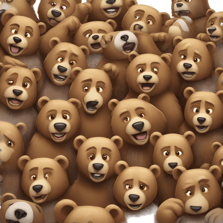 group of bears emoji