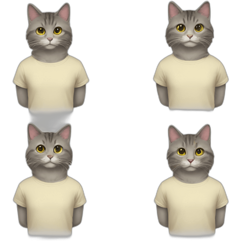 Tシャツを着た猫 emoji