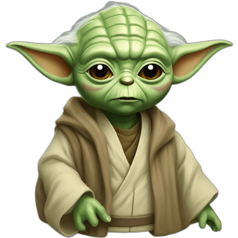 Yoda tenant un cœur  emoji