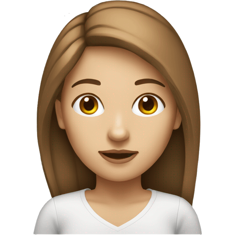 Graphiste UI designer woman, White skin hair brown  emoji