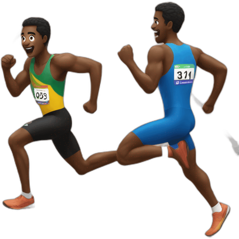 black man on the finish line emoji