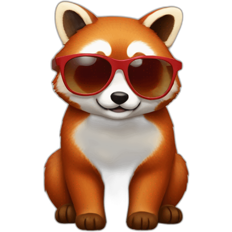 red panda doge sunglasses emoji