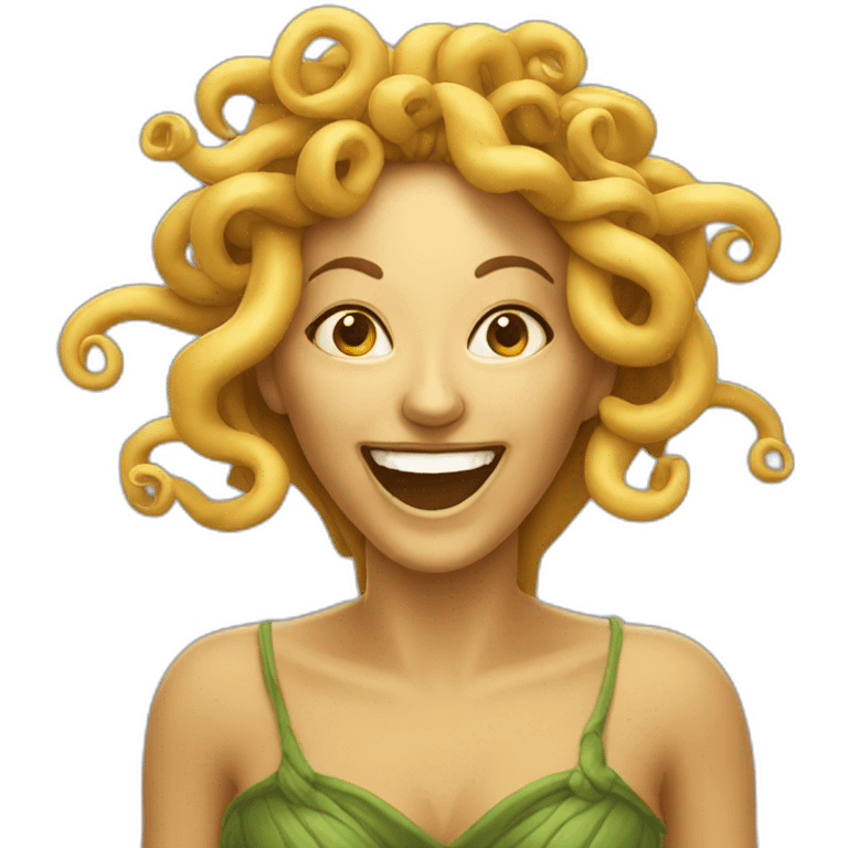 Laughing medusa woman  emoji