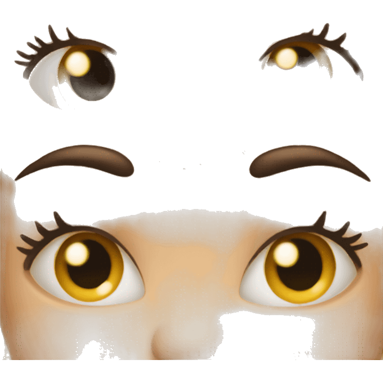 face has eyes with long eyelashes emoji