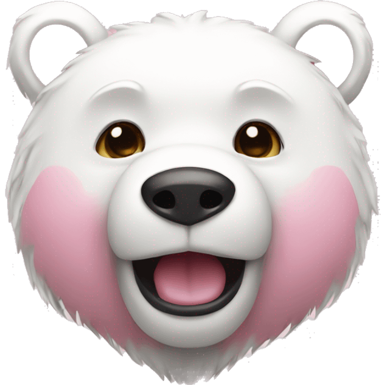 White and pink bear emoji