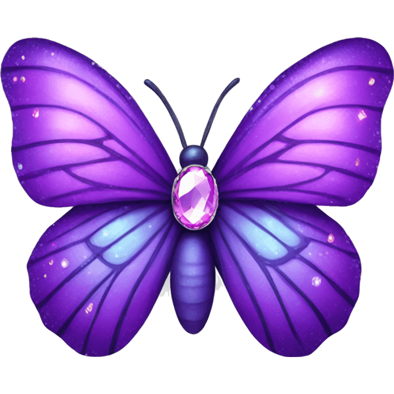 purple bejeweled butterfly emoji