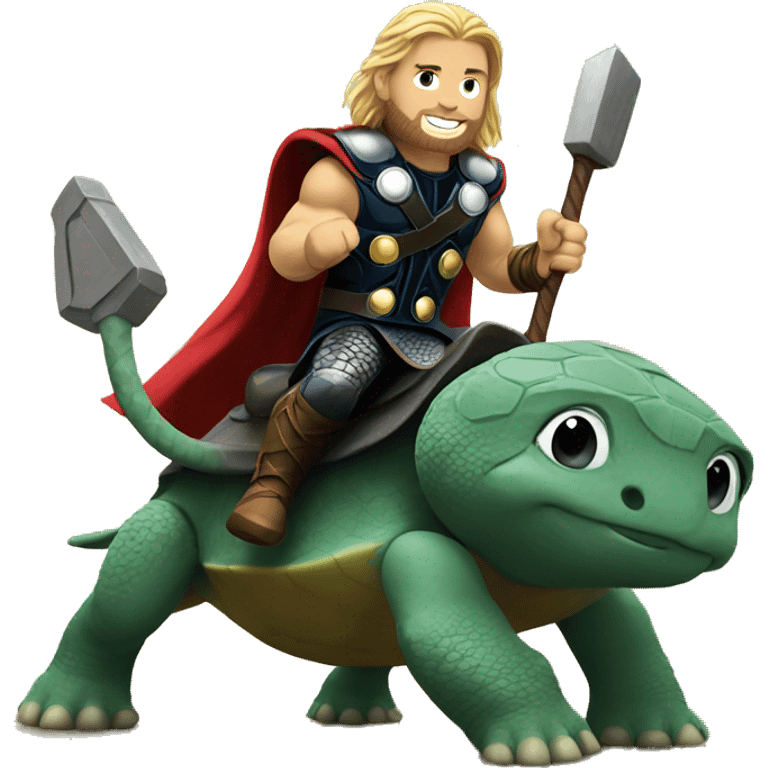 thor who is riding turtle emoji