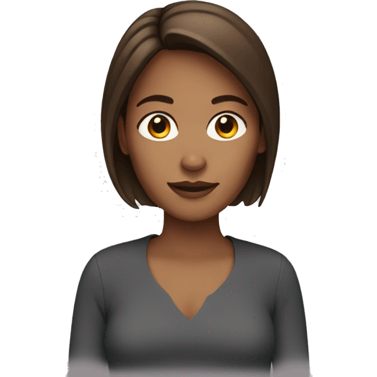 Woman with brown hair emoji