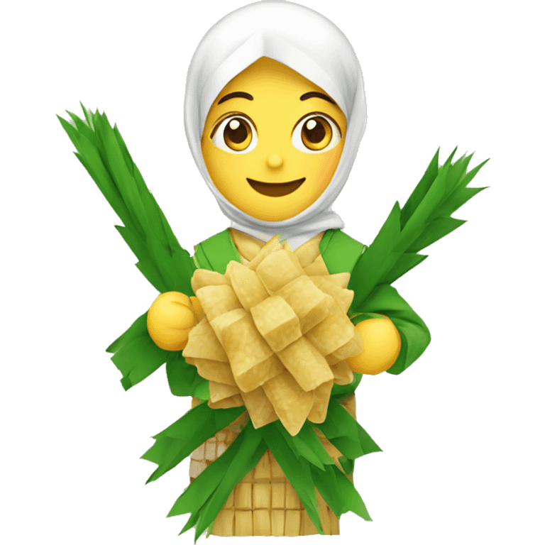 aldifitri with ketupat  emoji