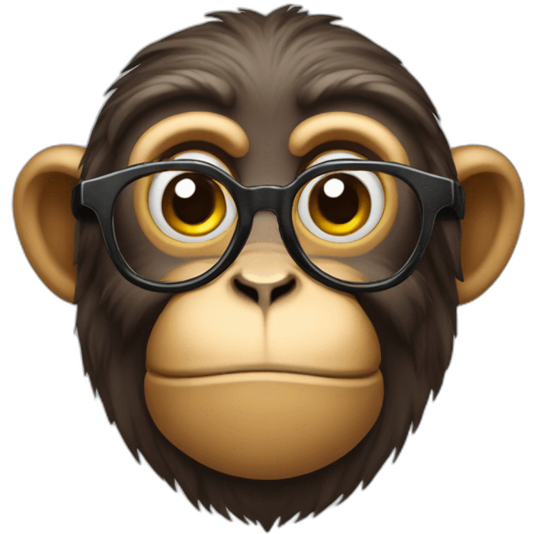 saint monkey with glasses emoji