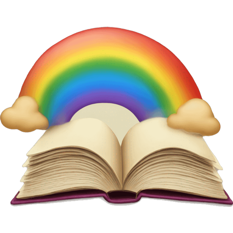 The book and the rainbow emoji