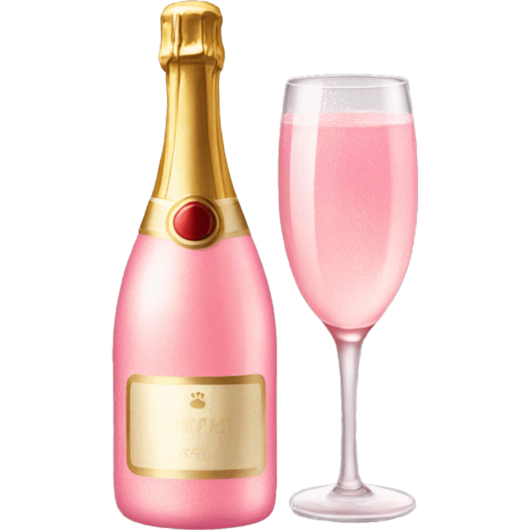 Pink champagne  emoji