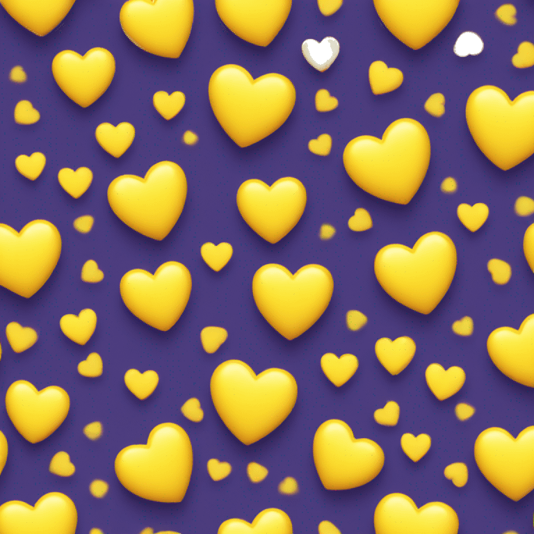 yellow heart with small yellow hearts  emoji