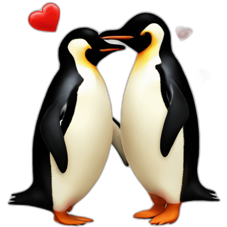 Penguin love emoji