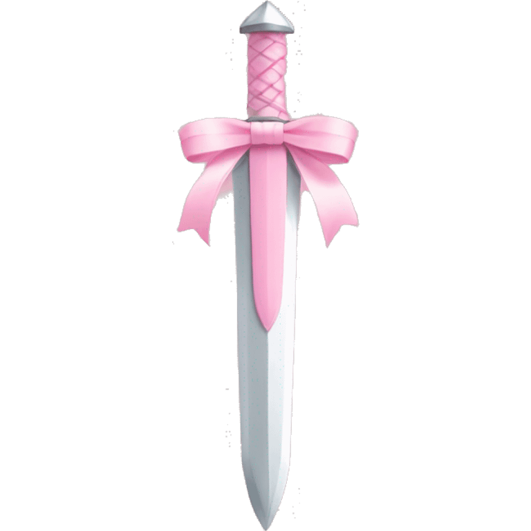 pastel pink dagger with ribbon emoji