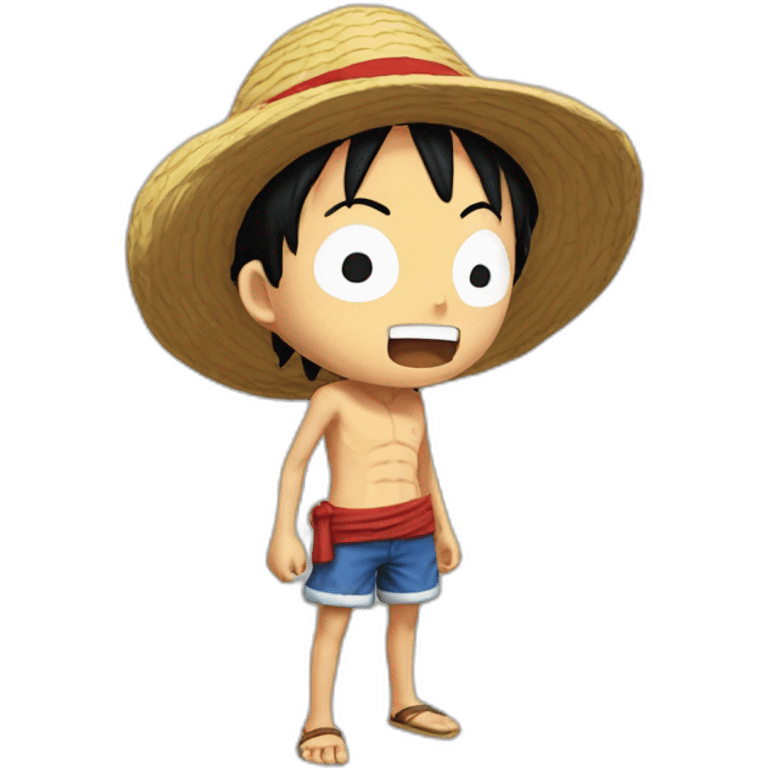 Luffy faisant un doith emoji