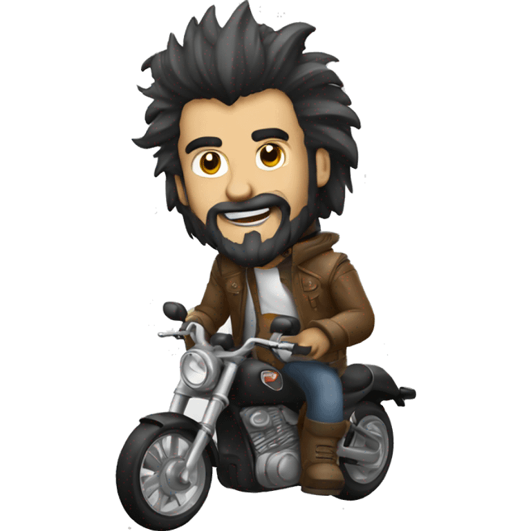 LOBO CON UNA MOTO emoji