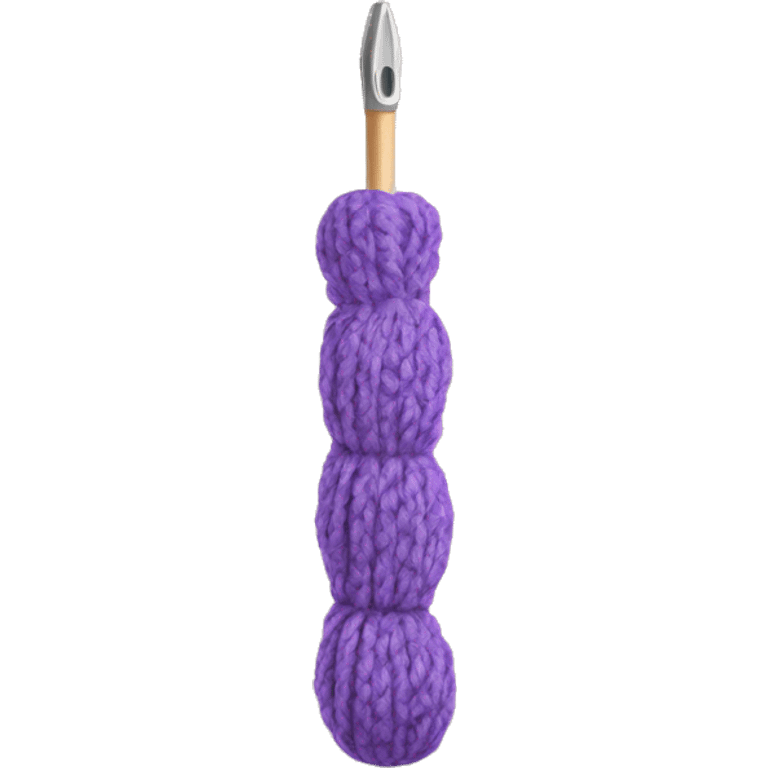 Crochet hook and yarn emoji