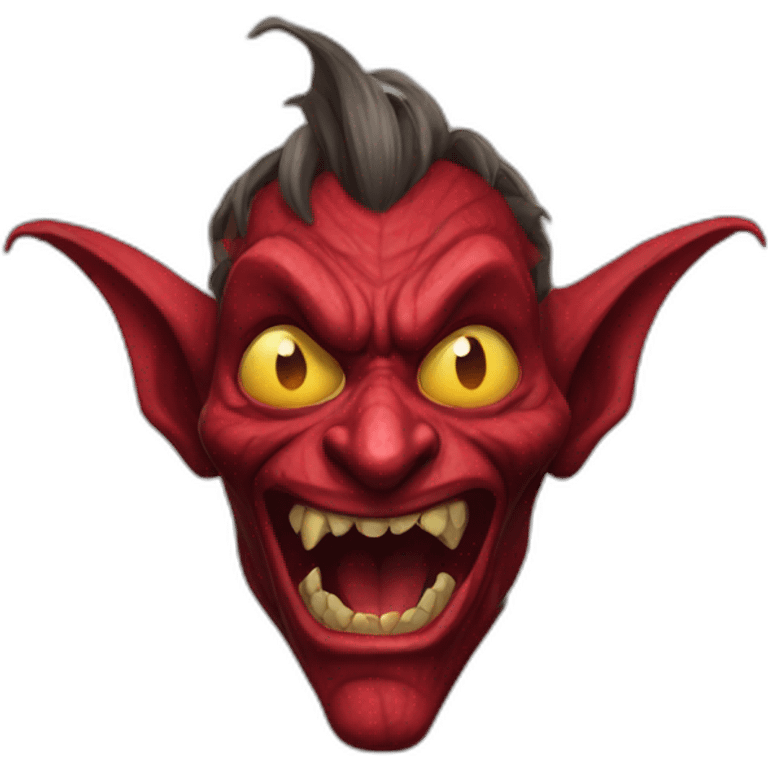 Red goblin emoji