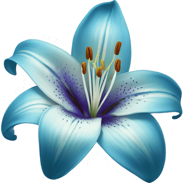 blue stargazer lily emoji