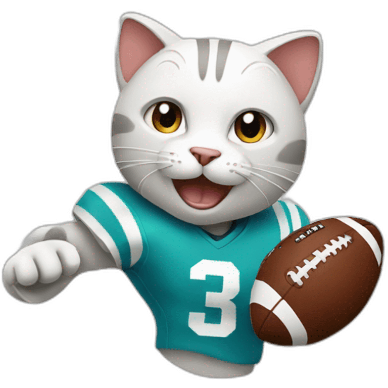 Cat playing football emoji