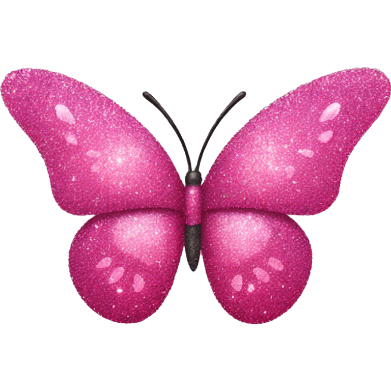 Pink Glitter butterfly emoji