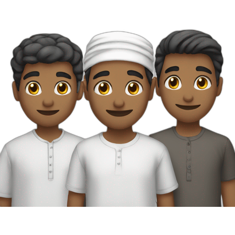 3muslim boys friends emoji