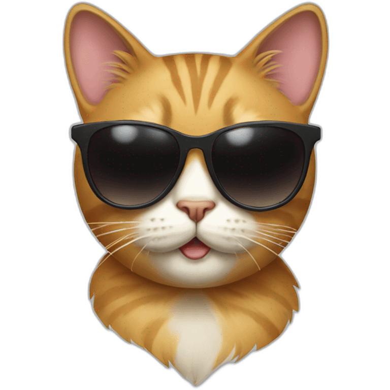 Cat with sunglasses emoji