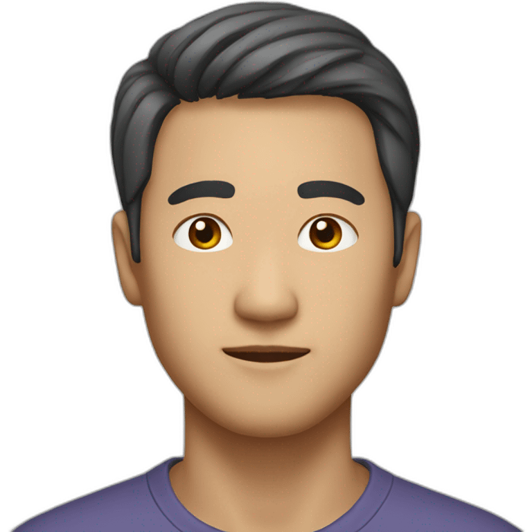 40-year-old Asian male, eyes, short hair emoji