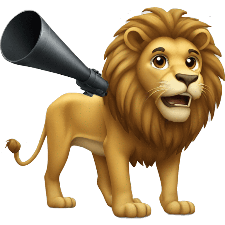 spying lion emoji