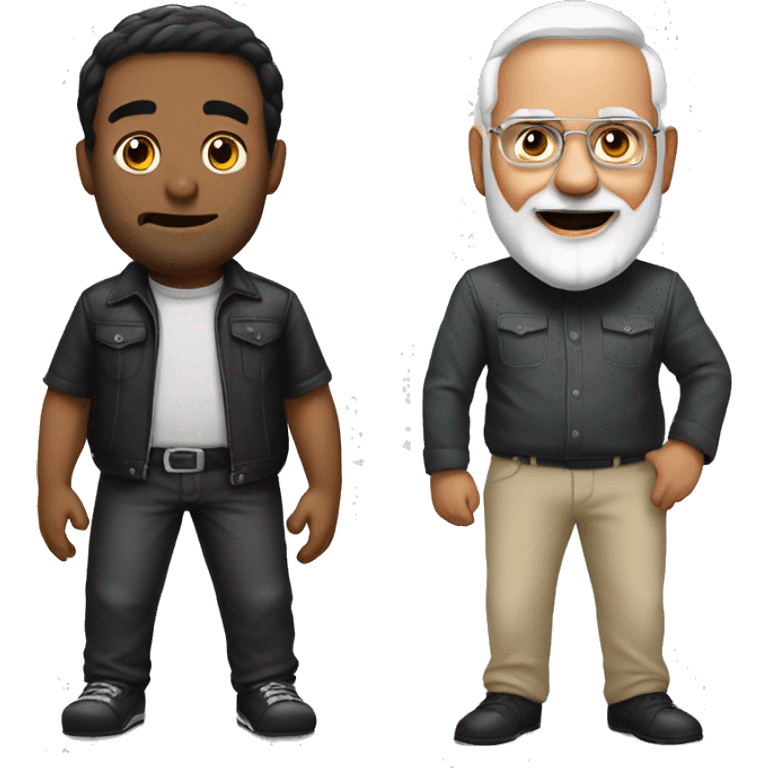 Modi and rock emoji