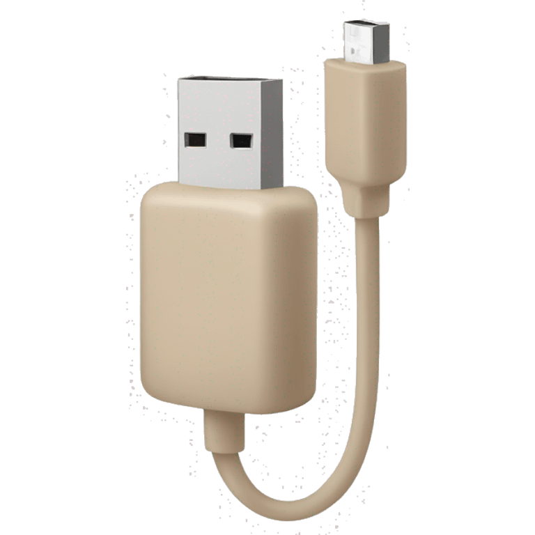 Beige usb cable emoji