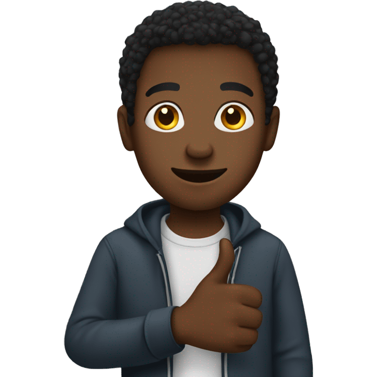 a black person with thumbs  emoji