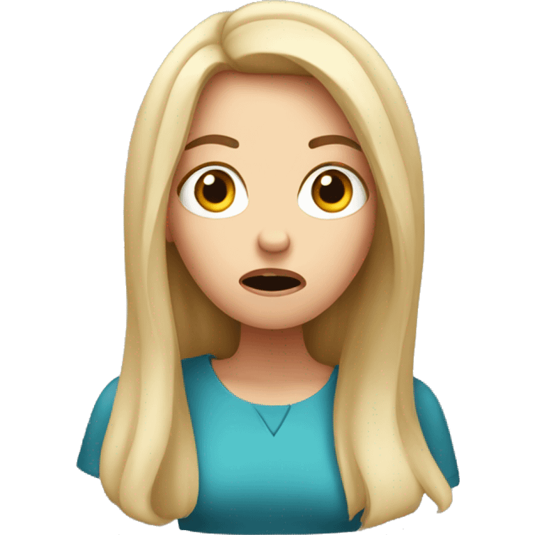 Shocked basic white girl emoji