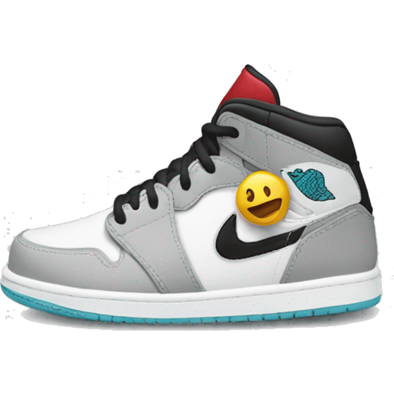 Jordan sneakers and textbook emoji