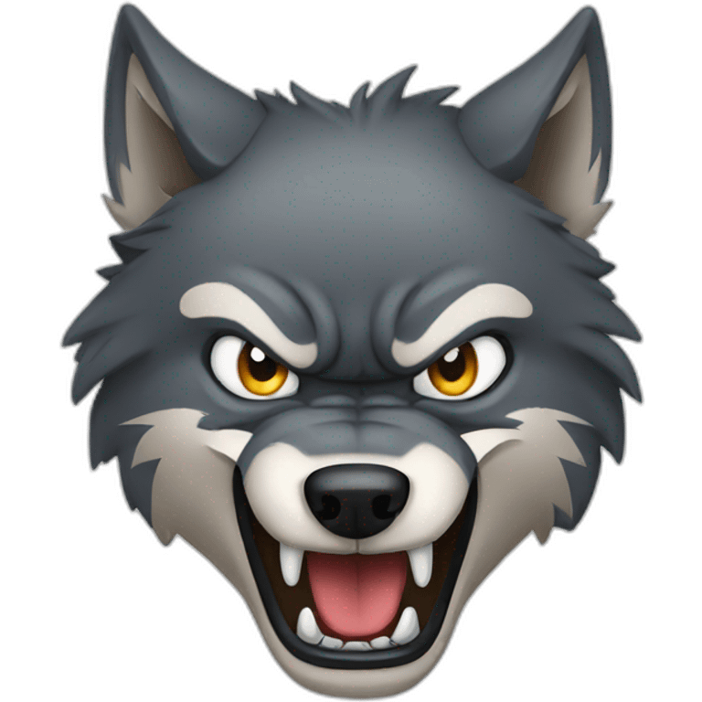 Angry wolf emoji