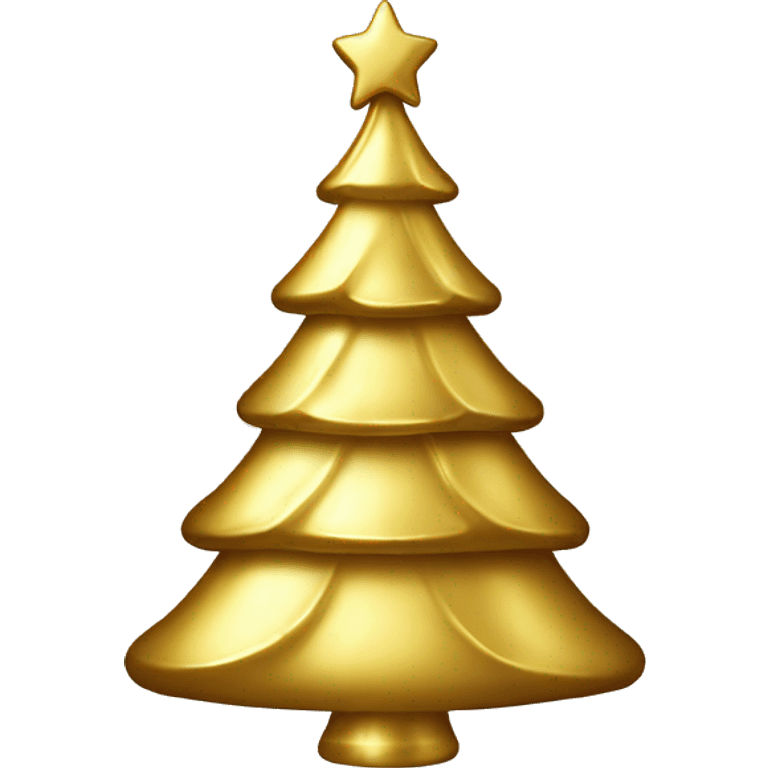 Gold Christmas tree emoji