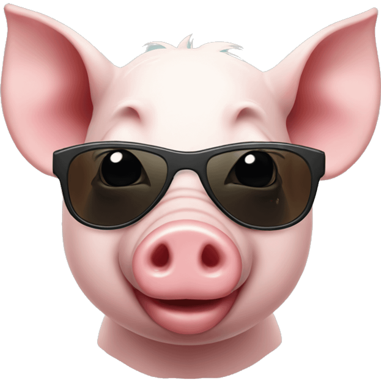 A cute pig with sunglasses emoji