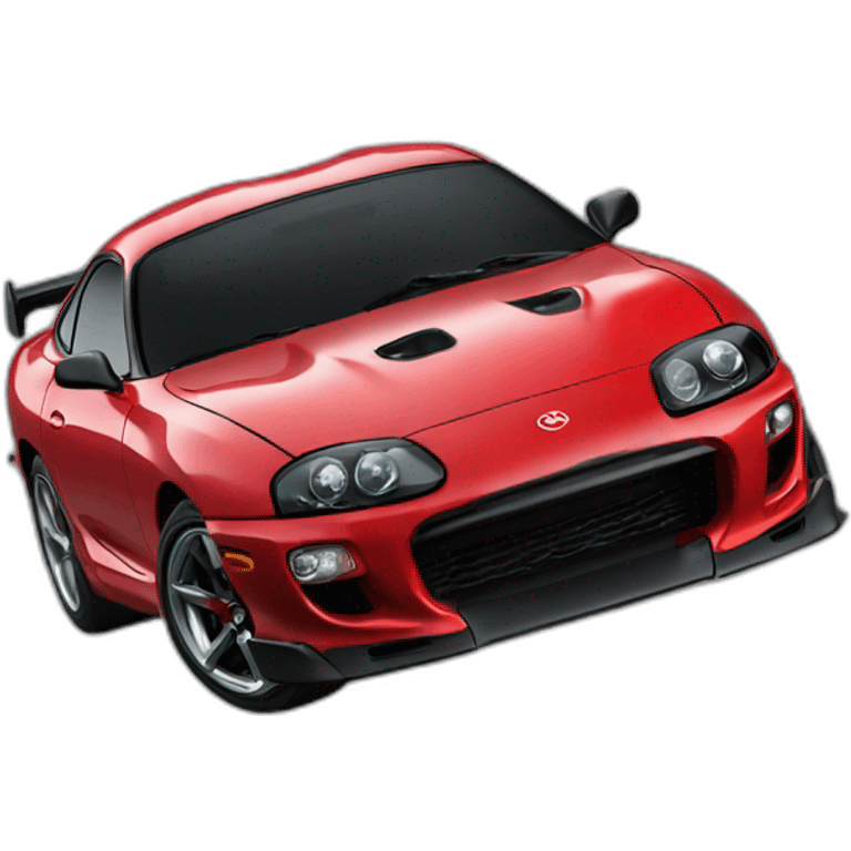 red with black flames toyota supra emoji