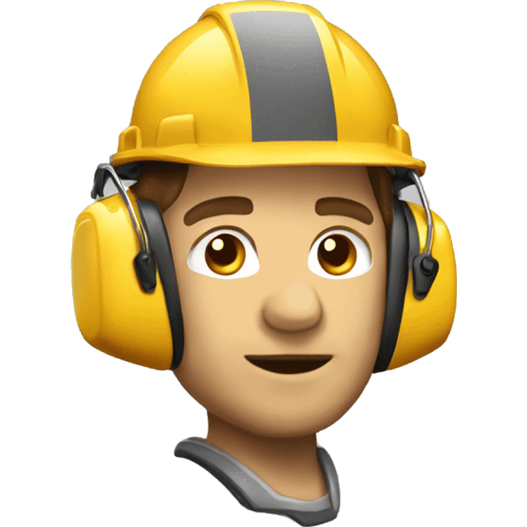 Construction ear defenders no person emoji