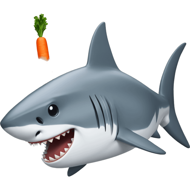 Shark with a carrot emoji