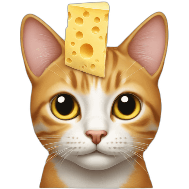 Cat with cheese on head emoji