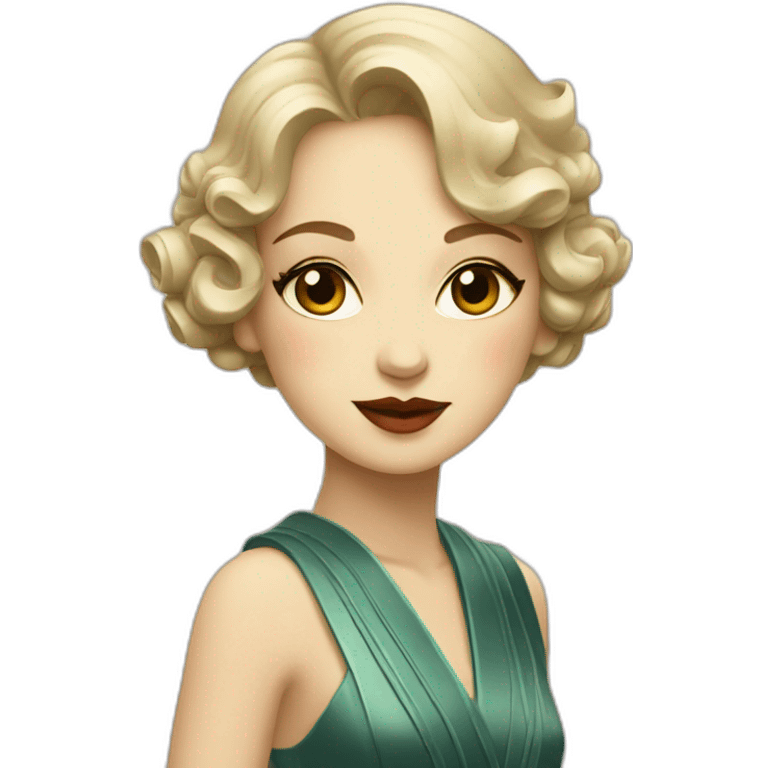 Art deco girl emoji