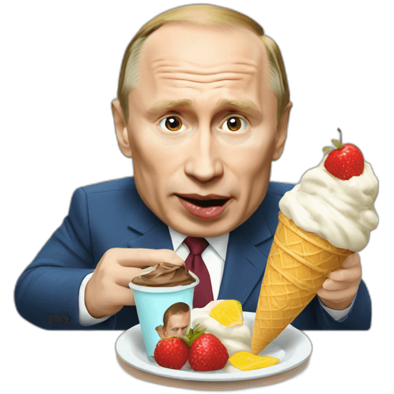 putin eating ice cream emoji