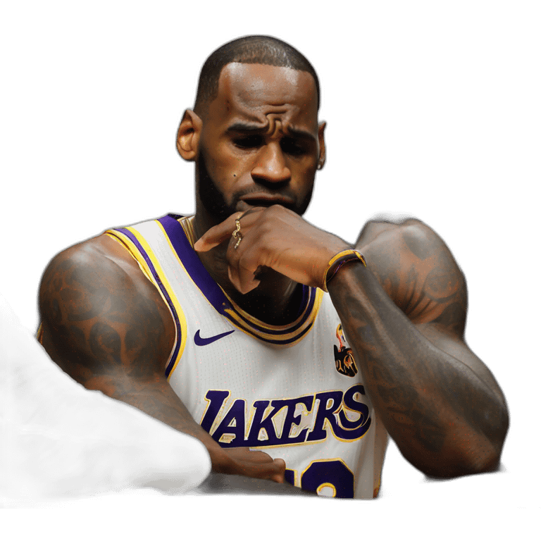 Lebron James sad crying emoji