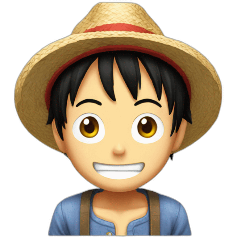 Luffy with straw hat emoji