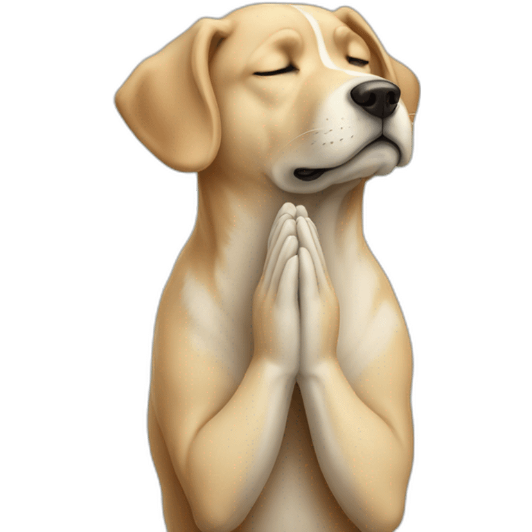 dog praying thank you emoji