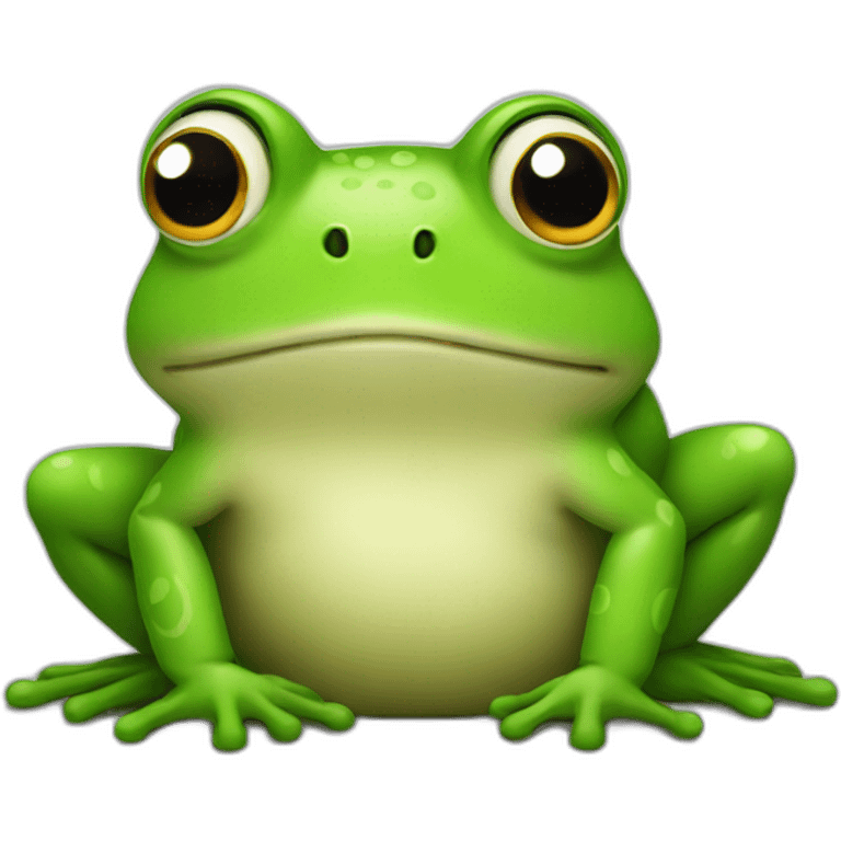 Round frog emoji